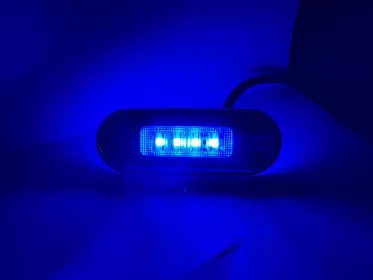 Led Multi Volt Clear Blue Flush