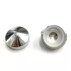 Screw Covers Snap On Pointed 14mm Chrome 10 pack