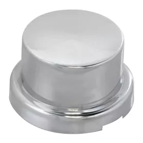 Flat Chrome low height Plastic Push-On Adjustable Lug Nut Cover 7/8