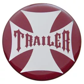 Trailer Maltese Cross Sticker-Red