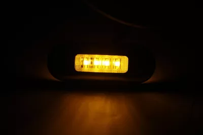 LED Multi Volt Clear/Amber Flush Mount