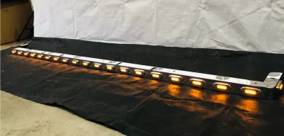 Stainless Steel Light Bar 21 Led Clear Amber