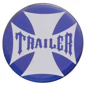 Trailer Maltese Cross Sticker-Blue