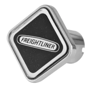 Freightliner Logo Square Knob Metallic Black 195