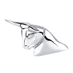 Long Horn Bull Hood Ornament-Chrome