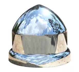 Nutcover 41Mm Chrome Plastic Acorn Head (Front)