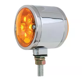 Double Face Spyder Led Pedestal Light Clear Lens Amber/Red