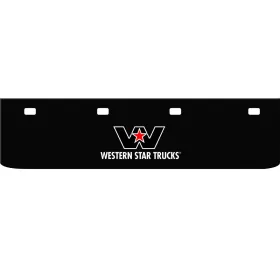 Western Star Mudflap 6X24 W/S Logo Black