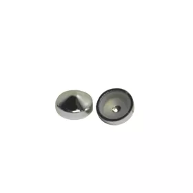 Screw Covers Snap On Pointed 16mm Chrome 10 pack