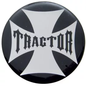 Tractor Maltese Cross Sticker-Black