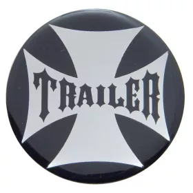 Trailer Maltese Cross Sticker- Black